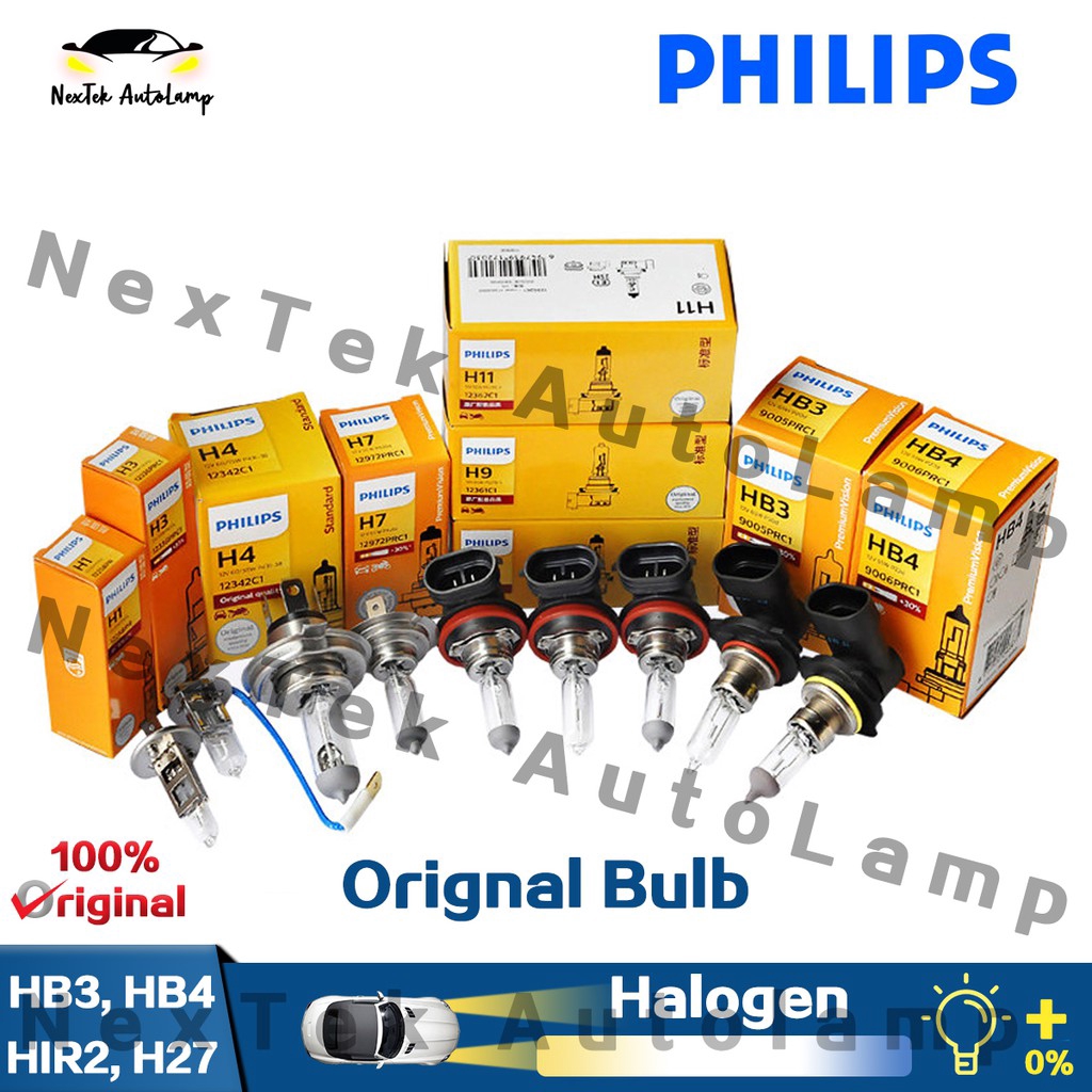 Philips Original Standard Bulb H10 H11 H13 HB3 HB4 9005 HIR2 HS1 H27W Bóng đèn Pha ô Tô Halogen(1 bóng đèn)