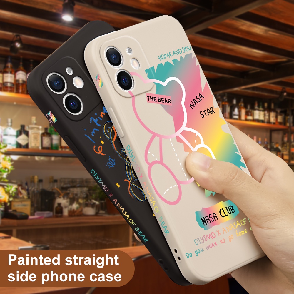 Ốp Điện Thoại Silicon Dẻo In Hình Gấu Cho iPhone 11 Pro Max XR X XS Max iPhone 7 Plus 8 Plus 6 6S Plus iPhone 12 13 Pro Max 13