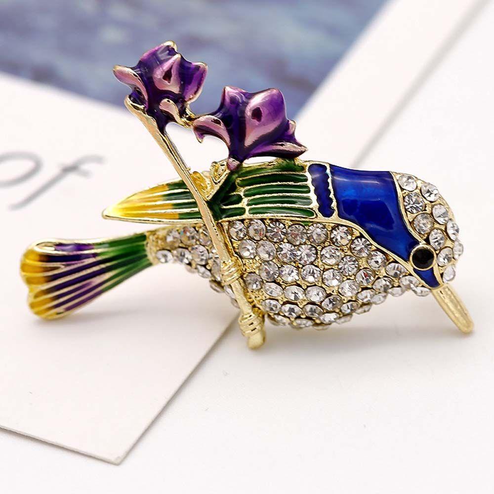 Ghim Cài Áo Hình Nhánh Cây / Chú Chim / Hoa Tráng Men Thời Trang Cho Nữ|Ghim Cài Áo Bằng Hợp Kim Thiết Kế Độc Đáo Thời Trang