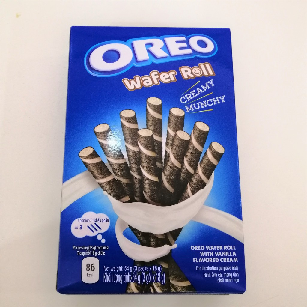 Bánh Quế Oreo Vị Vani Wafer Roll (Hộp 54g)