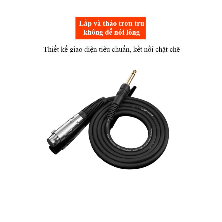 Dây canon xlr cái ra 6 li đực JSJ 803A (loại 1 vạch) dài 1m đến 5m dễ dàng tháo lắp âm thanh trung thực có độ nét cao