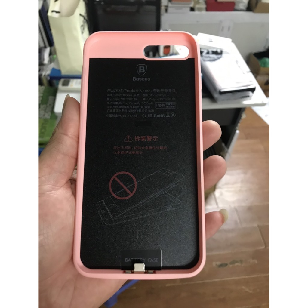 Ốp lưng kiêm sạc dự phòng baseus IPhone 7 plus/IPhone 7/IPhone 8/IPhone 8 Plus/IPhone 6 Plus