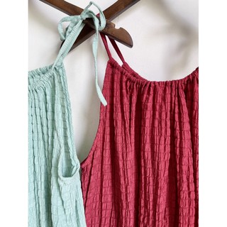 Đầm dây xếp nhúng Infashion