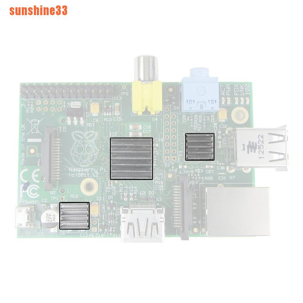 Aluminum Heatsink x3pcs - Protect OverClocking Raspberry Pi 2 & Model B