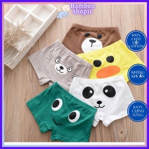 COMBO 5 Quần sịp bé trai Boxer Cotton Cartoon Boy