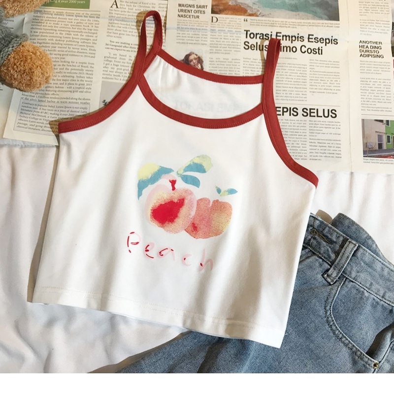 COZOK Áo Tank Top Không Tay In Họa Tiết Thời Trang