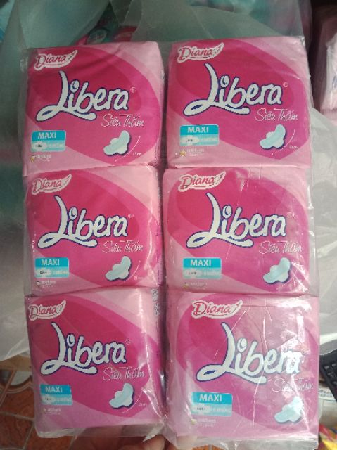 Combo 6 gói Băng vệ sinh Libera Dày/mỏng