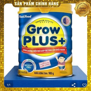 Sữa Grow Plus+ (xanh) 900g NutiFood MẪU MỚi date MỚI 2022 (Cam kết 100% hàng chính hãng )