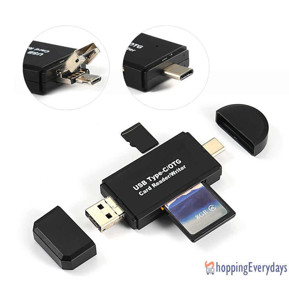 Đầu Đọc Thẻ Nhớ Micro Usb Otg 3 Trong 1 Tiện Dụng | BigBuy360 - bigbuy360.vn