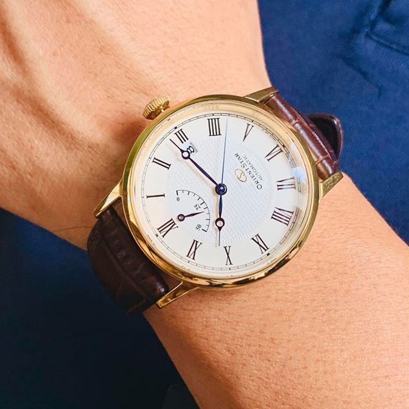 Đồng hồ cơ dây da nam Orient RE-AU0001S00B mặt kính Saphire chống xước, chống nước 5 ATM, trữ cót lên đến 50 tiếng