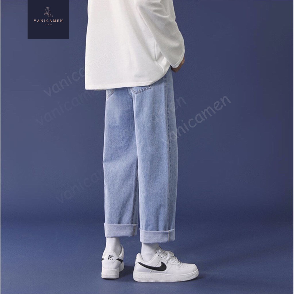 Quần jean nam baggy ống suông rộng phong cách hàn quốc hot 2021 vanicamen