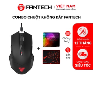 Combo chuột không dây fantech wgc1 venom + lót chuột mp25/mp292 - hàng phân phối chính hãng