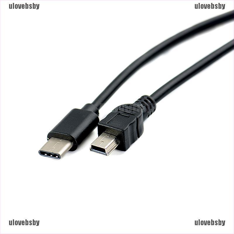 【ulovebsby】USB Type-c to Mini USB Cable USB-C Male to Mini-B Male Adapter Conv