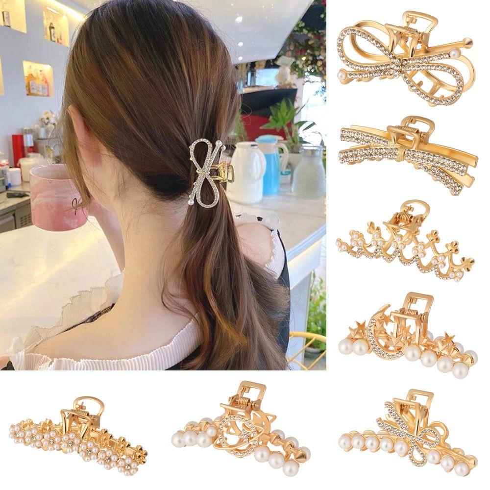 CACTU Kẹp Tóc Cá Mập Đính Ngọc Trai