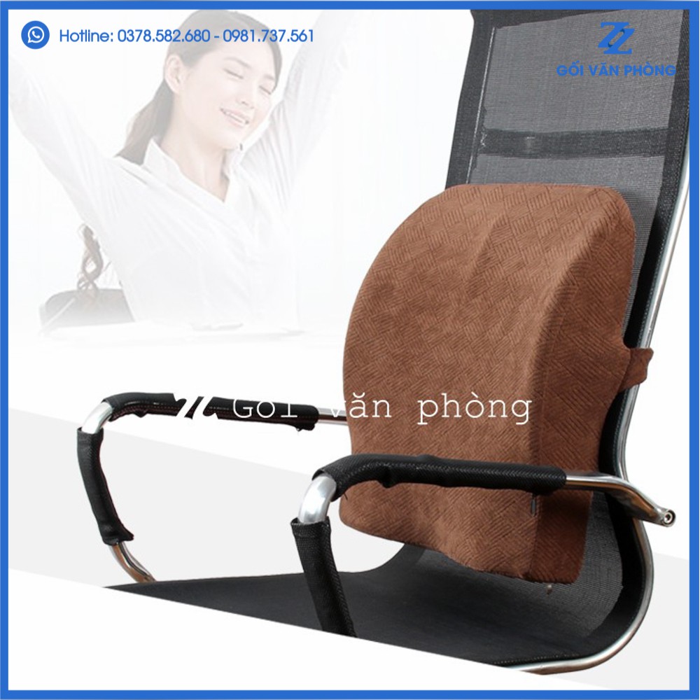 Đệm Lót Ghế Văn Phòng, Nệm Ngồi Văn Phòng Đa Năng 2 trong 1 ZURI PILLOW GTL04 Chống Đau Mỏi Lưng, Đau Cột Sống