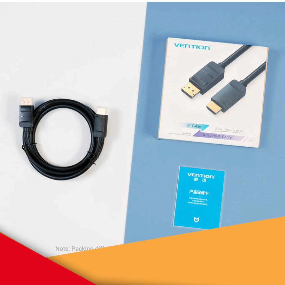 Cáp chuyển đổi Displayport to HDMI Vention dài 1.5m