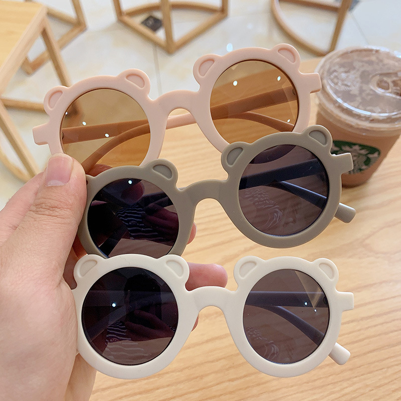 Kính Mát Gọng Hình Gấu Đáng Yêu Chống Tia UV400 Cho Bé