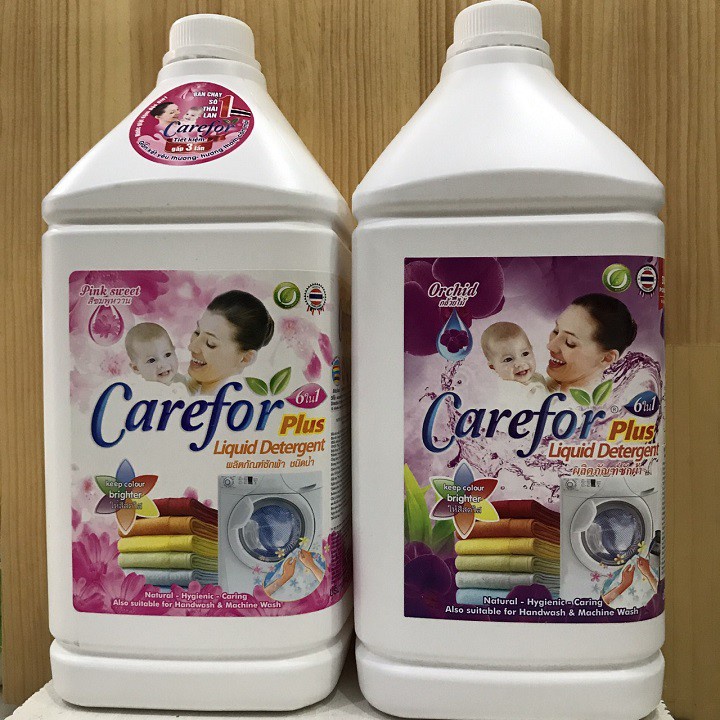 Nước Giặt Xả CAREFOR  PLUS 6 in 1 - 3500ML Nhập Khẩu Thái Lan . Chuyên Gia Chăm Sóc Vải