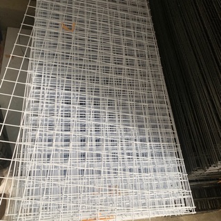 Lưới sắt ô vuông treo đồ, lưới treo phụ kiện cài móc khổ 50cm x 100cm, lưới sắt đen hoặc trắng, dùng derco, treo đồ đẹp