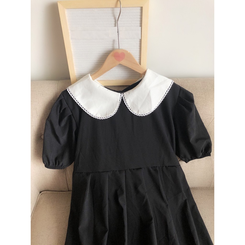 Váy nữ tiểu thư, váy dài đen cổ bèo Hàn Quốc E3 thời trang nữ emmei | BigBuy360 - bigbuy360.vn