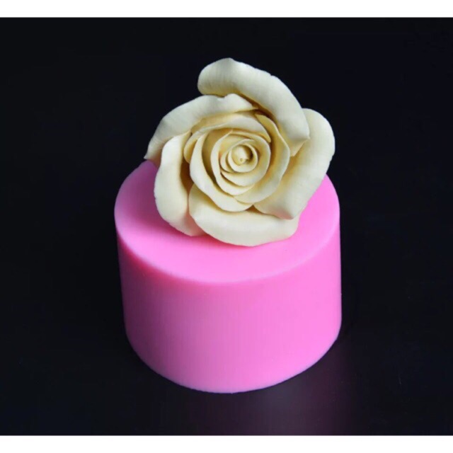 Khuôn rau câu silicon 4D Hồng đại đoá lớn nhất Mã HD11H5