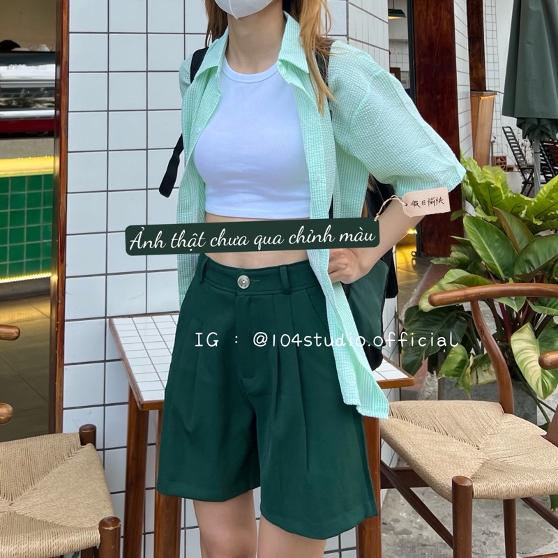 Áo sơ mi sọc chất xốp mỏng tay ngắn mã 333 | BigBuy360 - bigbuy360.vn