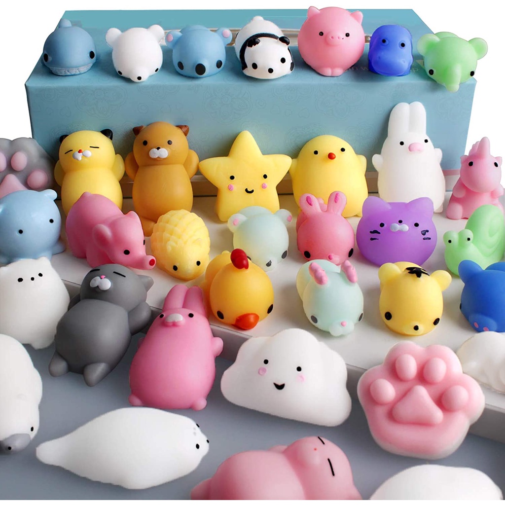 Set 10 Đồ Chơi Squishy Mini Hình Động Vật Dễ Thương