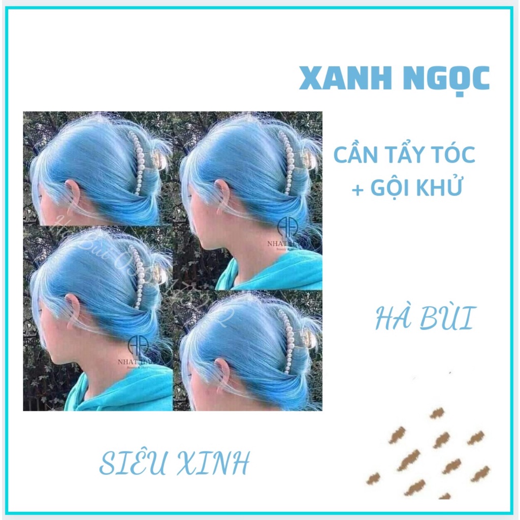 Thuốc Nhuộm Tóc Màu Xanh Ngọc Tặng Oxy Trợ Nhuộm, Cần Phải Tẩy Tóc Gội Khử Tím