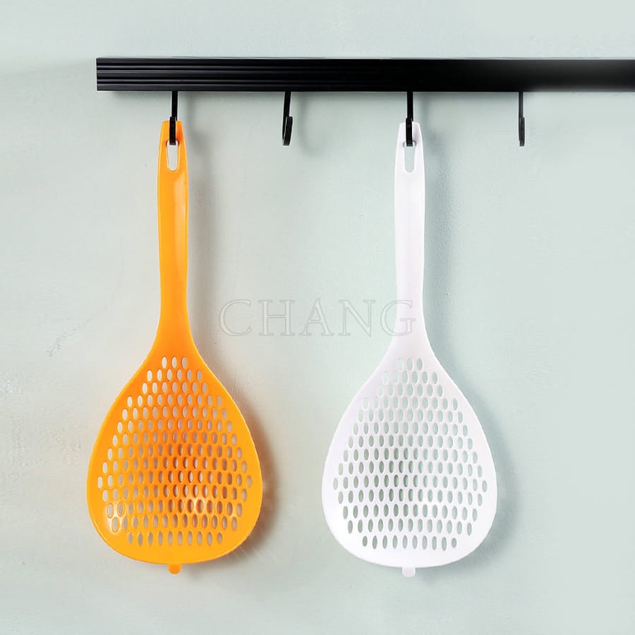 Muôi Vớt Ăn Lẩu Kiểu Chiếc Lá - Muỗng Thủng Nhựa Nhúng Đồ Ăn, Rau Củ, Mì Size Lớn