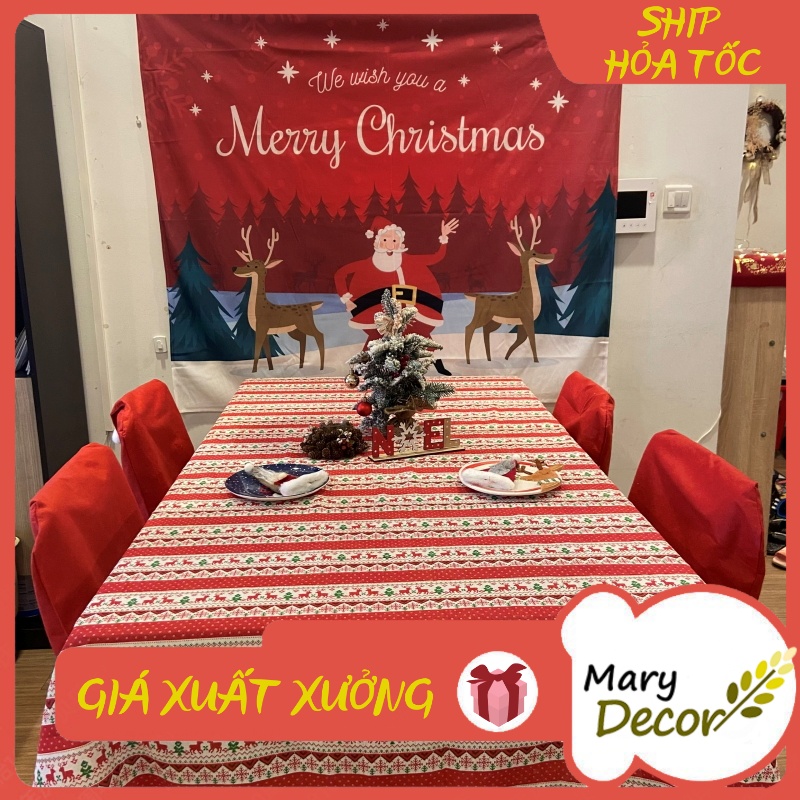 Khăn trải bàn giáng sinh Mary Decor trang trí dịp noel - M05 - Trang trí noel