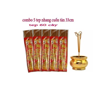 Nhang Cuốn tàn . Nhang Thần Tài Nhang nhũ vàng
