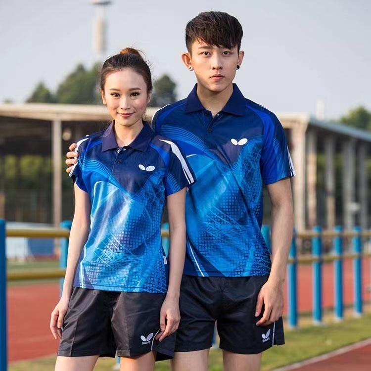 Áo Thun Tay Ngắn In Hình Bướm Mới Cho Nam Và Nữ Tập Luyện Bóng Bàn tennis Cầu Lông Bóng Chày tennis