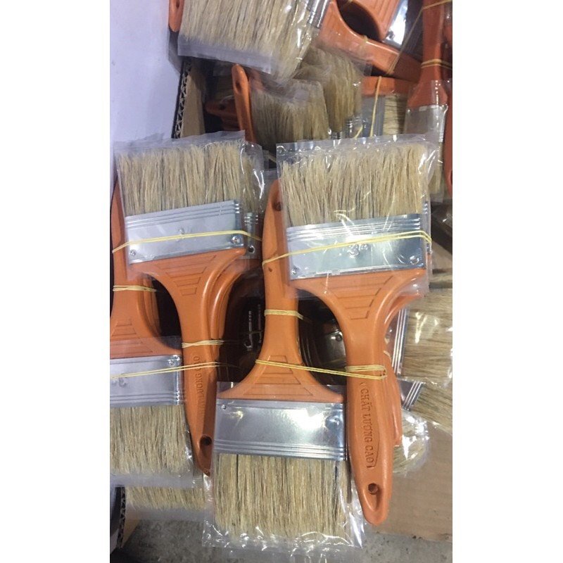 Cọ sơn lông thỏ đầu bằng quét sơn cán nhựa, chất lượng cao Lotacom Nhà Xinh