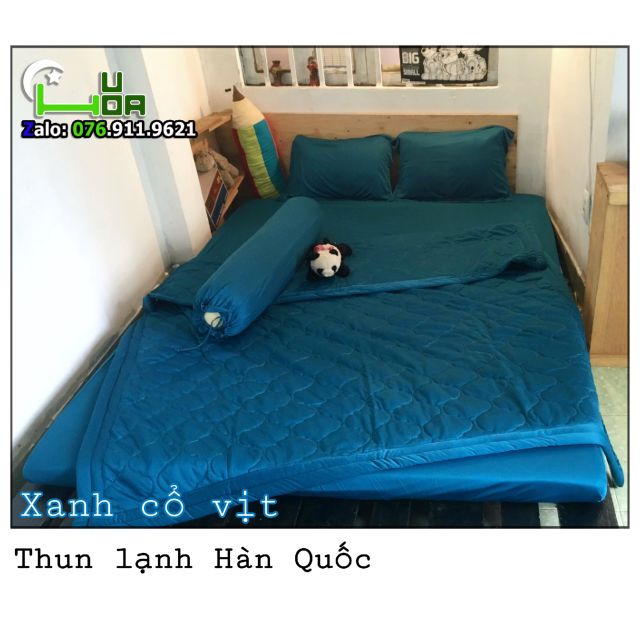 Bộ CHĂN GA THUN LẠNH HÀN QUỐC - MÀU TRƠN | BigBuy360 - bigbuy360.vn