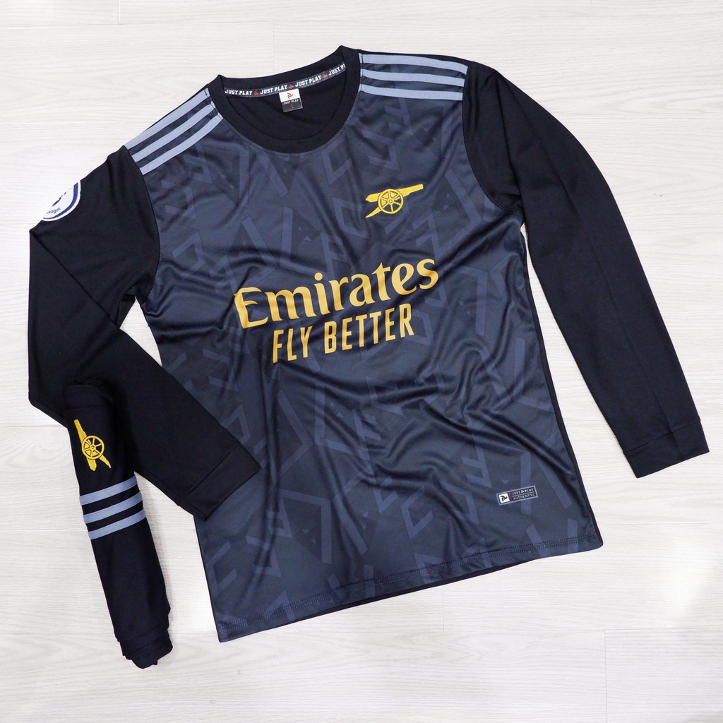 Bộ quần áo đá banh tay dài Arsenal, Bộ quần áo bóng đá tay dài in tên và số theo yêu cầu