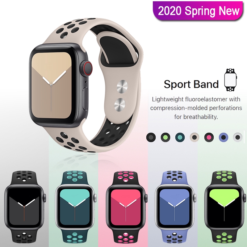 NIKE Dây Đeo Silicon 24 Màu Cho Apple Watch 5 / 4 / 3 / 2 / 1 / 42mm / 38mm