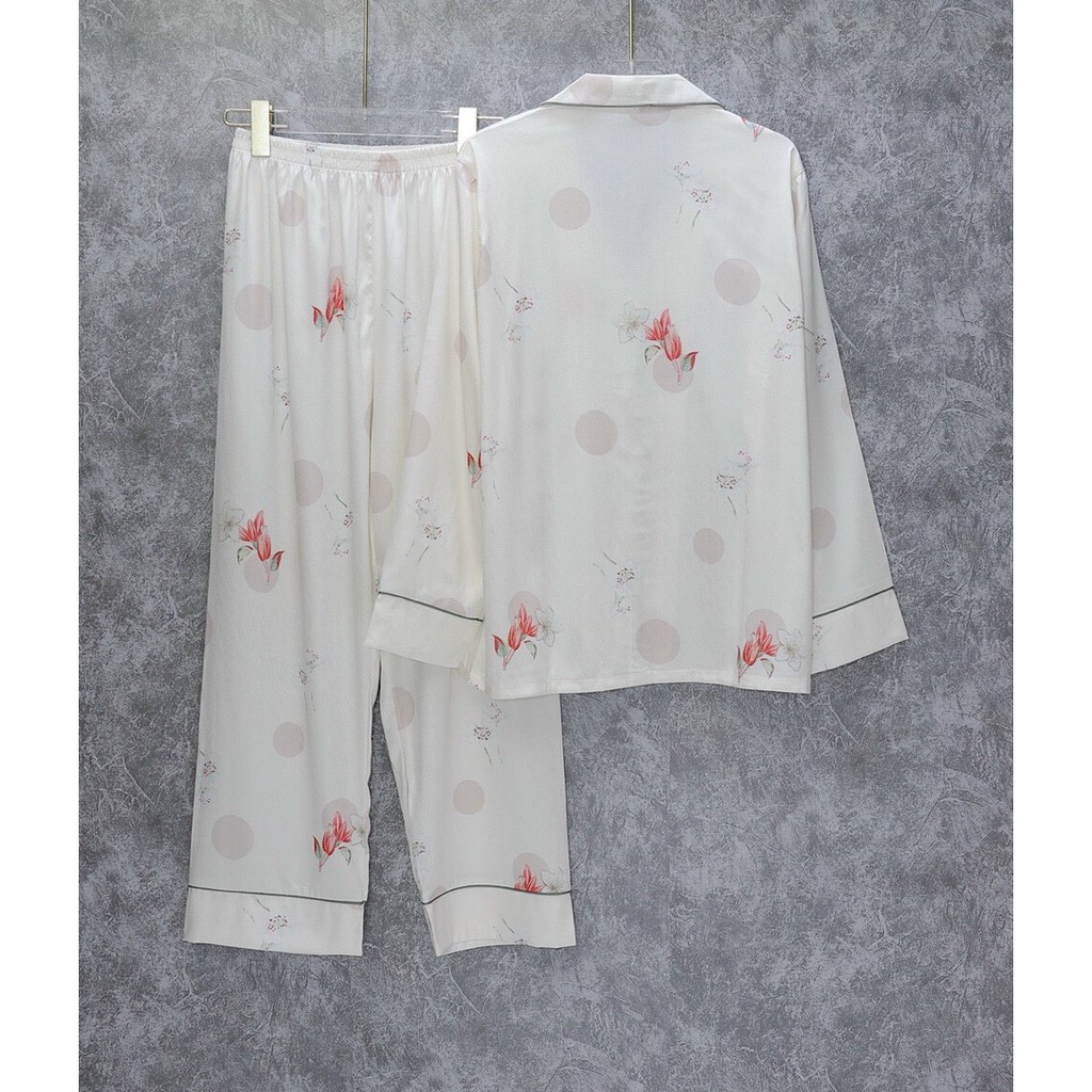 [Hàng Sẵn chuyên Sỉ] Hình thật 100% , B154 Bộ ngủ pijama lụa QCCC họa tiết đẹp , chất vải khách nhận hàng chỉ có mê.