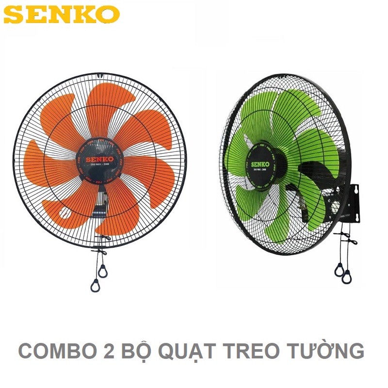 Combo 2 bộ Quạt treo tường Senko TC1622 sải cánh 39cm