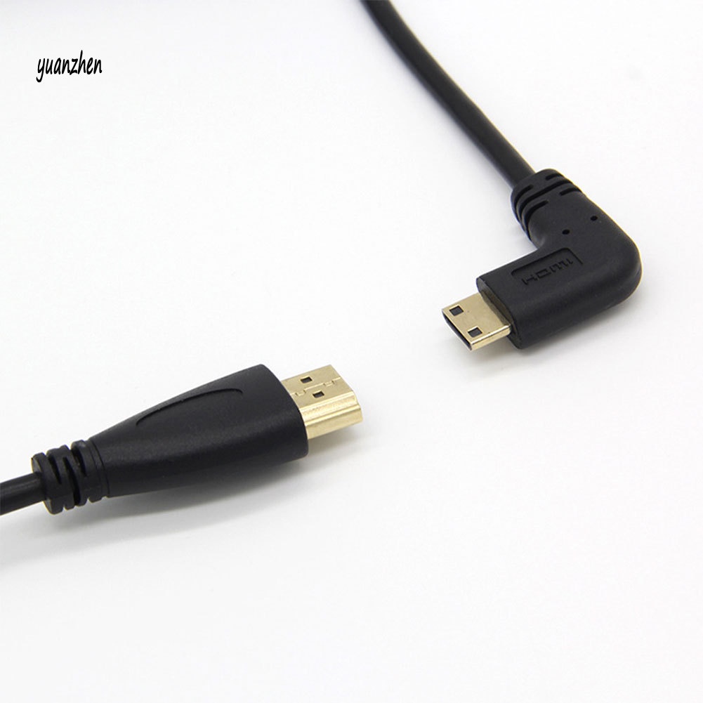 Dây cáp chuyển đổi Mini HDMI sang HDMI góc phải 90 độ chuyên dụng cho SLR PC