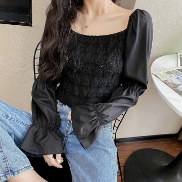 Áo Voan Tay Dài Thời Trang Đáng Yêu Cho Nữ Kiểu Hàn Quốc