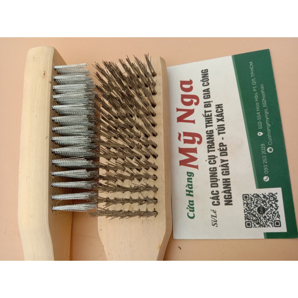 Bàn chải Cán Gỗ vệ sinh máy móc 3 hàng - 5 hàng - 7 hàng
