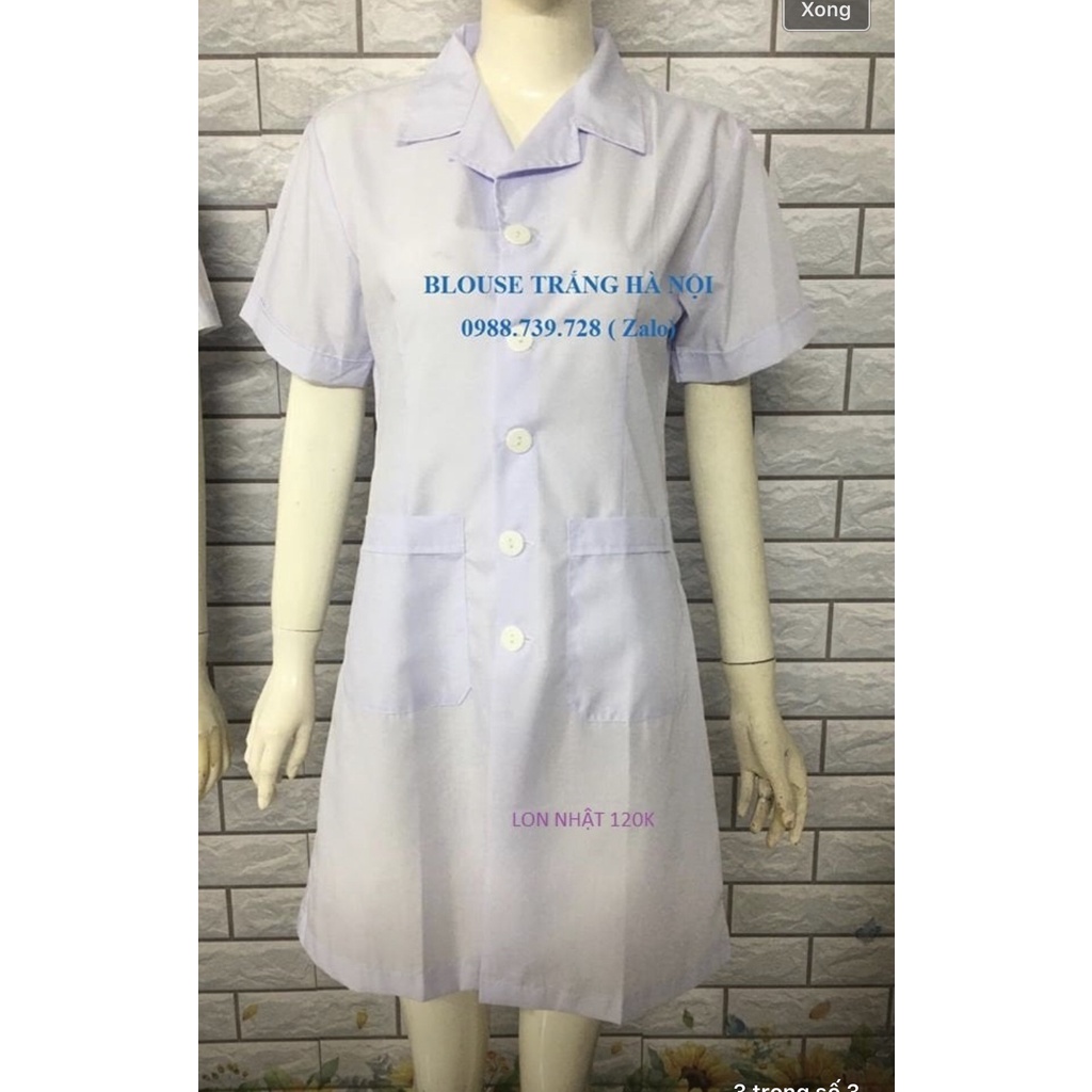 Áo blouse bác sĩ, điều dưỡng nữ cộc tay chất Lon mỹ mát, nhẹ đẹp tuyệt hảo - Blouse trắng Hà Nội | BigBuy360 - bigbuy360.vn