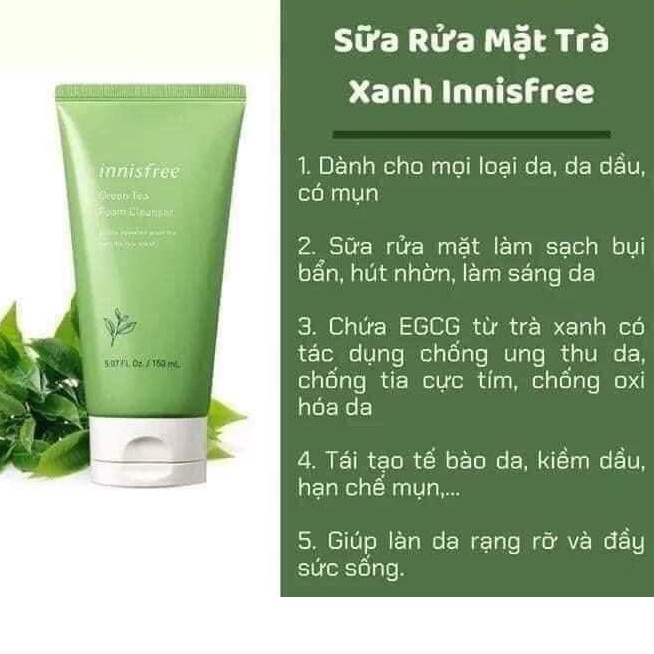 SỮA RỬA MẶT TRÀ XANH HÀN QUỐC