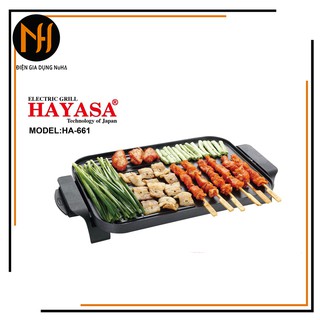 Bếp nướng điện nguyên khối cao cấp Hayasa Ha-661 công suất 1500W, bảo hành 12 tháng