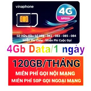 [Free Ship 50k] [MIỄN PHÍ 11 THÁNG] SIM VINAPHONE VD149 có 1440GB DATA 11 tháng tốc độ cao 4G