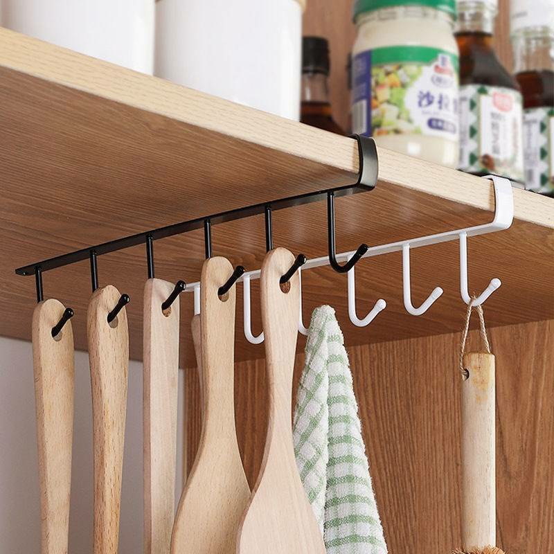 Móc Treo Đồ Gắn Kệ Bếp,Thanh Móc Treo đồ dùng nhà bếp bằng sắt tiện dụng