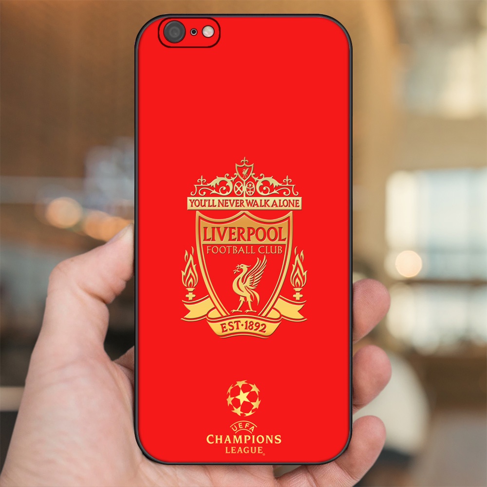Ốp lưng iPhone 6 Plus, 6s Plus dẻo đen cạnh vuông in hình Liverpool FC