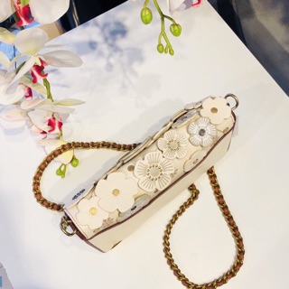 🆘RẺ VÔ ĐỊCH🆘Túi Coach hoa trà mini trắng