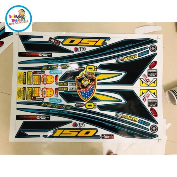 Tem rời ex 150 chỉ xanh đen