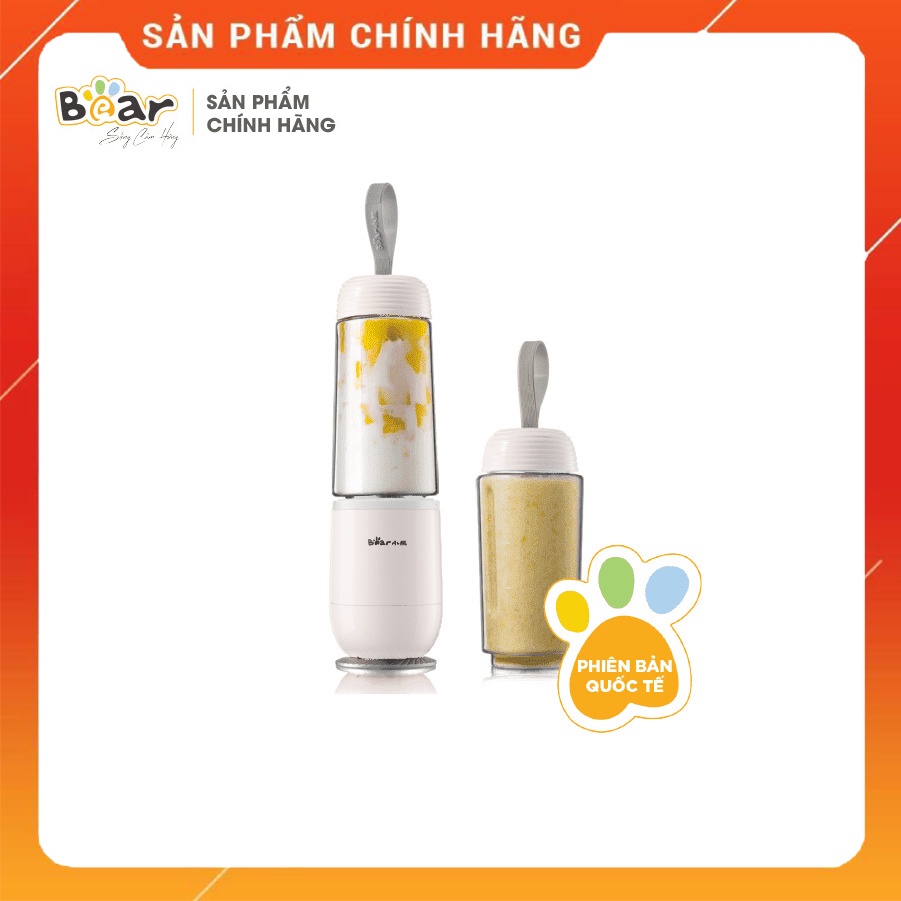 [Bear Chính Hãng]Máy xay sinh tố cầm tay Bear SML LLJ-D04B1 màu trắng có công suất 150W, 2 cốc xay dung tích 350ml